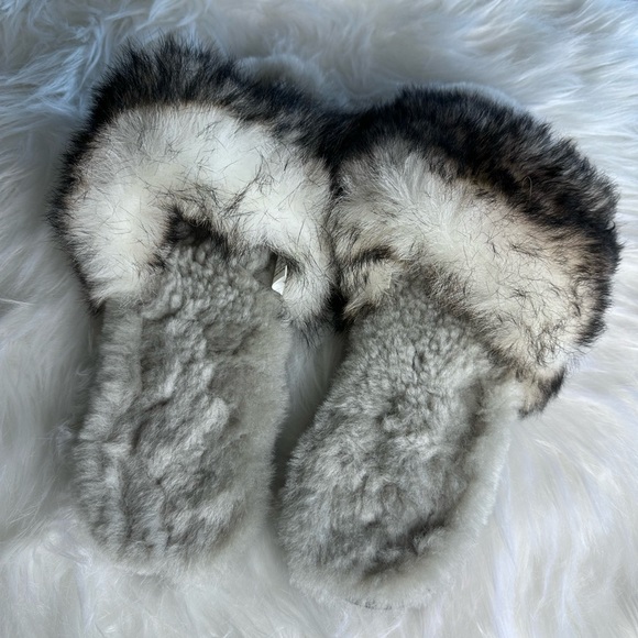 Emu Australian Myna Lava Sheepskin Slipper Slide Charcoal Ombré Womans US11/UK42 - Picture 6 of 14